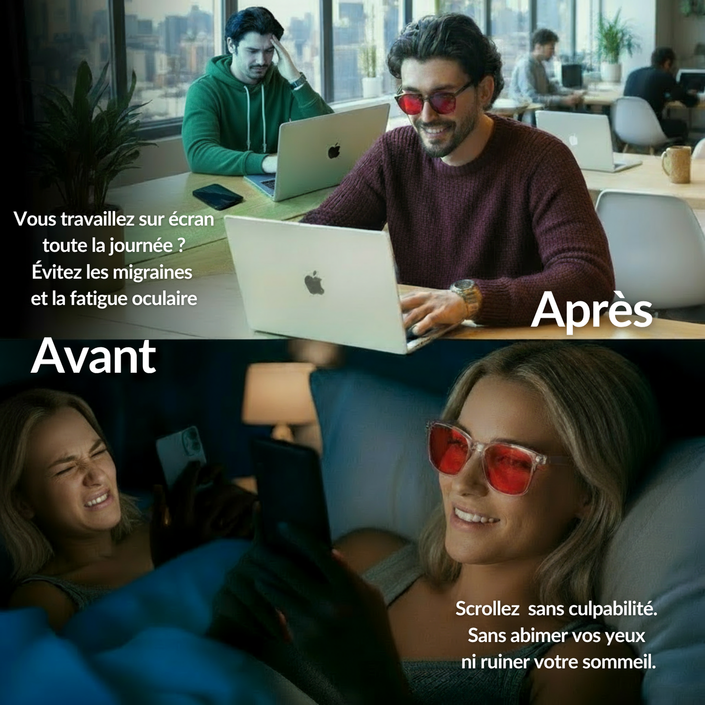 Claryon Flow® – Lunettes Mixtes Anti-Lumière Bleue